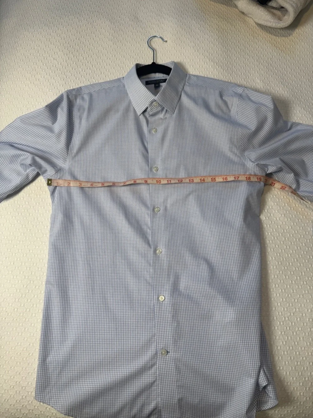 Banana Republic Light Blue Micro-Check Dress Shirt Size Medium